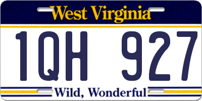 WV license plate 1QH927