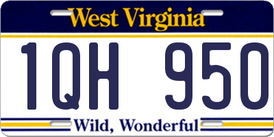 WV license plate 1QH950