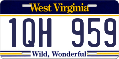 WV license plate 1QH959