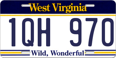 WV license plate 1QH970