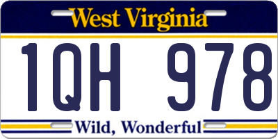 WV license plate 1QH978