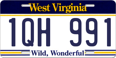 WV license plate 1QH991
