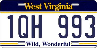 WV license plate 1QH993