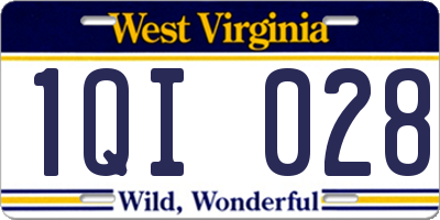 WV license plate 1QI028