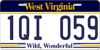 WV license plate 1QI059