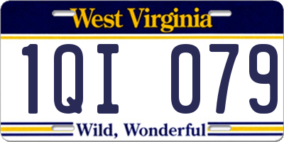 WV license plate 1QI079