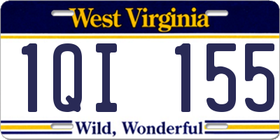 WV license plate 1QI155