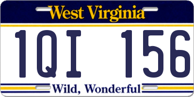 WV license plate 1QI156