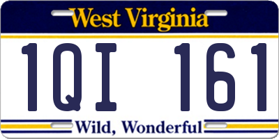 WV license plate 1QI161