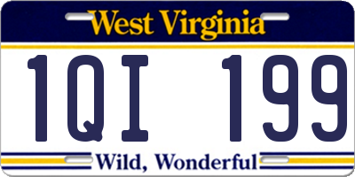 WV license plate 1QI199