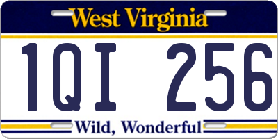 WV license plate 1QI256
