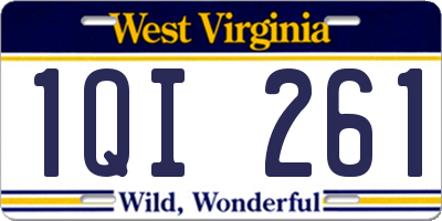 WV license plate 1QI261