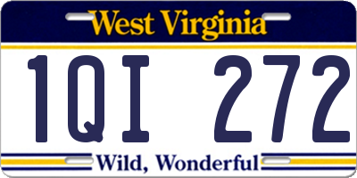 WV license plate 1QI272