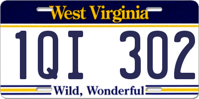 WV license plate 1QI302