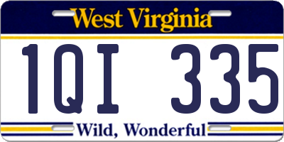 WV license plate 1QI335