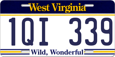WV license plate 1QI339