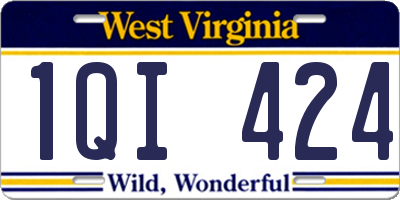 WV license plate 1QI424