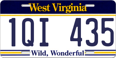 WV license plate 1QI435