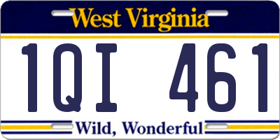 WV license plate 1QI461