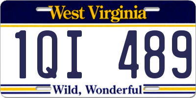 WV license plate 1QI489