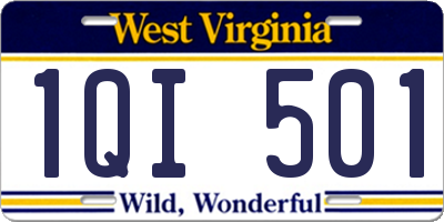WV license plate 1QI501