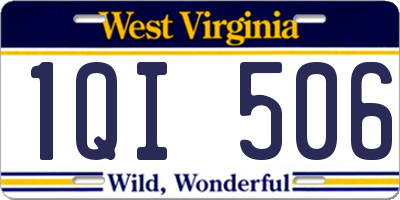 WV license plate 1QI506