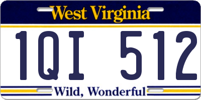 WV license plate 1QI512