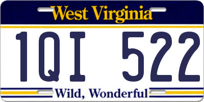 WV license plate 1QI522