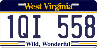 WV license plate 1QI558