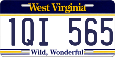 WV license plate 1QI565
