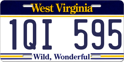 WV license plate 1QI595