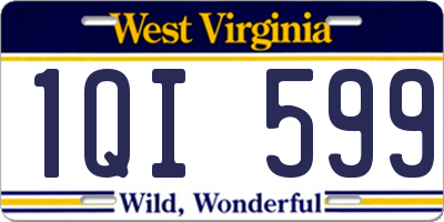 WV license plate 1QI599