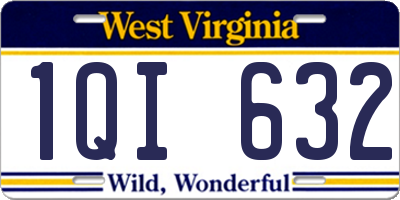 WV license plate 1QI632