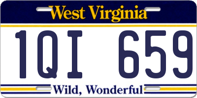 WV license plate 1QI659
