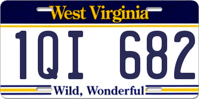 WV license plate 1QI682