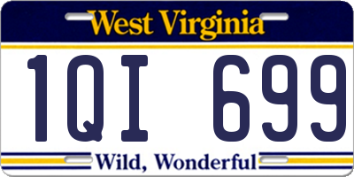 WV license plate 1QI699