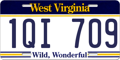 WV license plate 1QI709