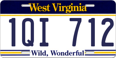 WV license plate 1QI712