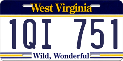 WV license plate 1QI751