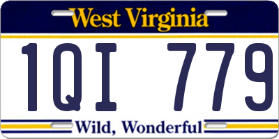 WV license plate 1QI779