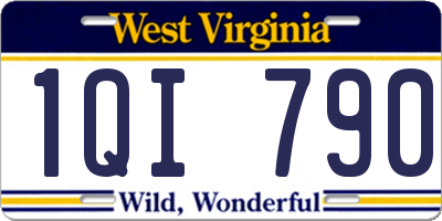 WV license plate 1QI790