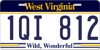 WV license plate 1QI812