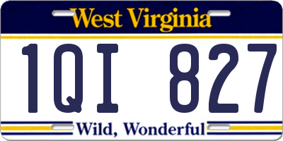 WV license plate 1QI827
