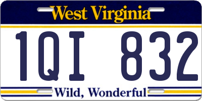 WV license plate 1QI832