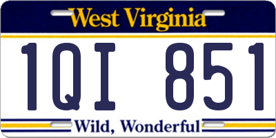 WV license plate 1QI851