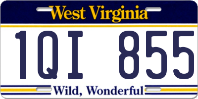 WV license plate 1QI855