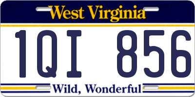WV license plate 1QI856