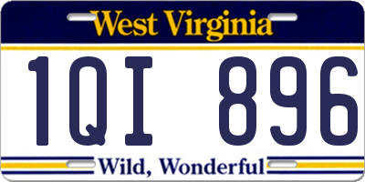 WV license plate 1QI896
