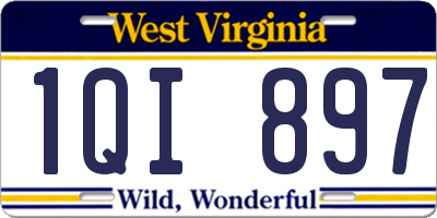 WV license plate 1QI897