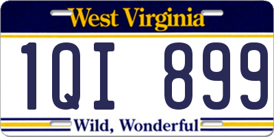 WV license plate 1QI899